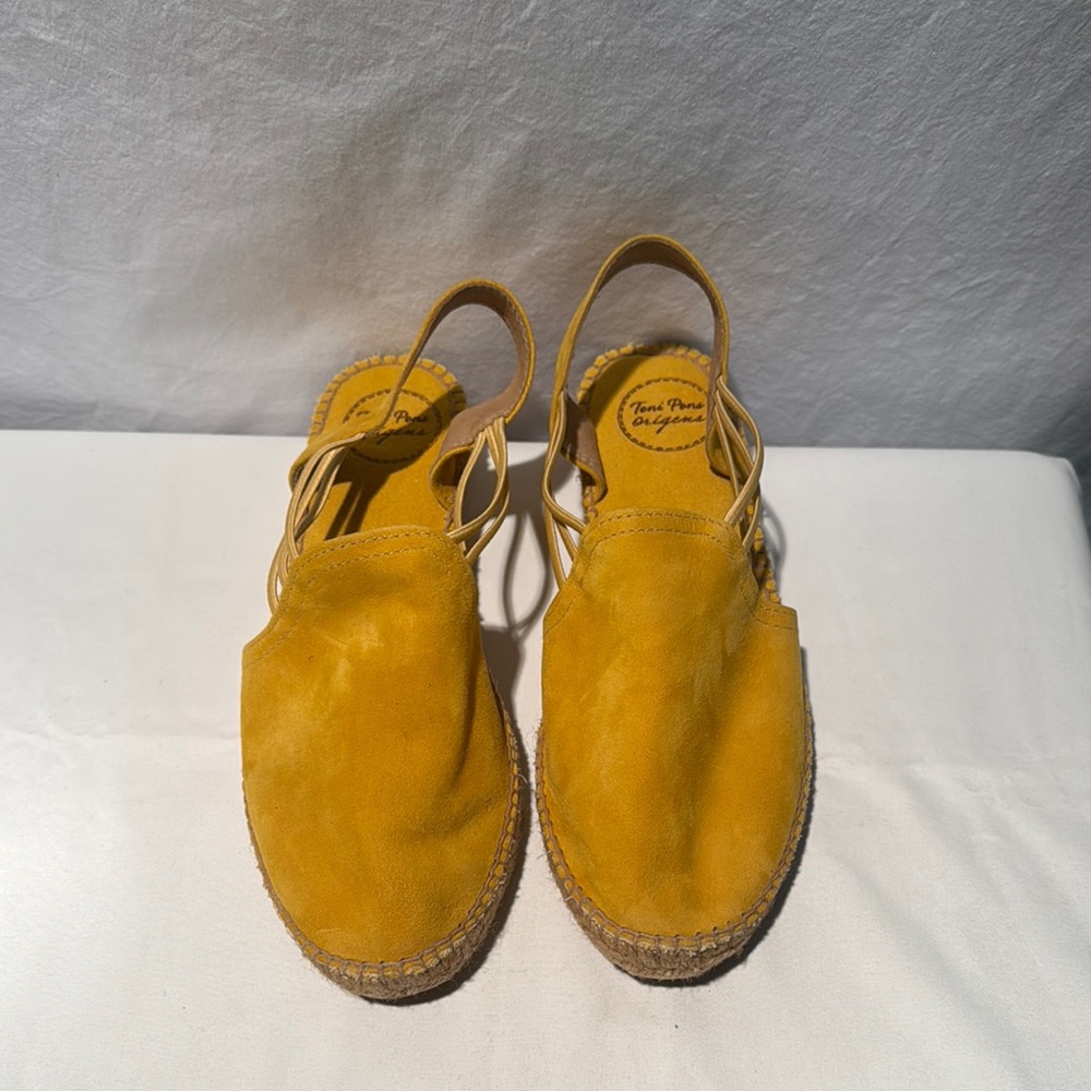 Toni Pons Yellow Suede Espadrilles - Picture 2 of 10